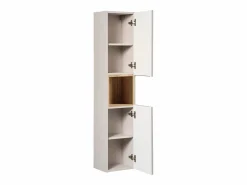 Petits-Meubles Columna De Baño|Columna de pared 2 puertas 1 compartimiento Riva Cachemira y Madera