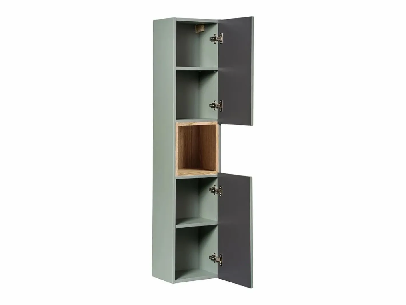 Columna de pared 2 puertas 1 compartimiento Jade y Madera^Petits-Meubles