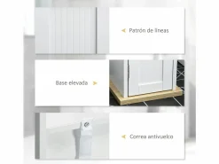 Basic Accesorios De Wc|Columna portarrollos Siena Kleankin con puerta 80x20x20 cm