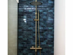 Essebagno Columna De Ducha|Columna termostática para bañera y ducha Luisa II 250 oro cepillado