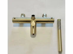 Essebagno Columna De Ducha|Columna termostática para bañera y ducha Luisa II 250 oro cepillado