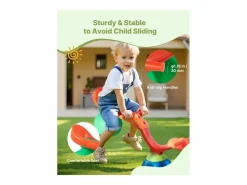 Columpio|Columpio Balancín SucceBuy, Capacidad de Carga de 24,9 kg por Asiento, Equipo de Juego Exterior Rebotador, para 2 Niños de 3 Años en Adelante