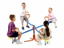 Columpio de Balancín SucceBuy para Niños, Capacidad 49,9 kg por Asiento, Equipado con Asas Ergonométricas, Patas de Soporte de 4 Ramas, Rotación 360°^ Best