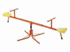 Columpio|Columpio de Balancín SucceBuy para Niños, Capacidad 45,4 kg por Asiento, Equipado con Asas Ergonométricas, Patas de Soporte de 4 Ramas, Rotación 360°