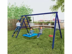 Merax Columpio|Columpio infantil multifuncional para exterior - 310 x 174 x 203 cm - de acero - con estructura de escalada -