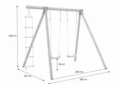 Sweeek Columpios y escalera de cuerda Verde New