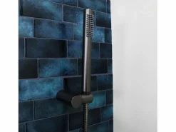 Essebagno Alcachofa De Ducha, Cabezal|Combinación de soporte de ducha Luisa de 3 piezas en gris metalizado
