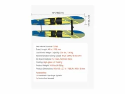 Combo Esquí Náutico SucceBuy, 116,8 cm para Adultos con Fijaciones Ajustables X-7 Multicolor Best