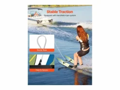 Combo Esquí Náutico SucceBuy, 116,8 cm para Adultos con Fijaciones Ajustables X-7 Multicolor Best