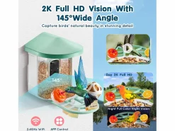 Comederos para Aves Inteligente SucceBuy con Cámara, 2K HD, Especies IA, Alimentado por Energía Solar^ Sale