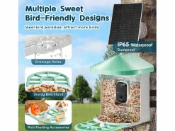 Comederos para Aves Inteligente SucceBuy con Cámara, 2K HD, Especies IA, Alimentado por Energía Solar^ Sale