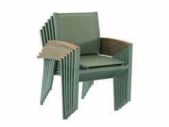 Comedor de jardín aluminio mesa extensible 180/240 y 6 sillones - - NAURU^MYLIA Clearance