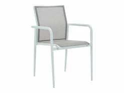 MYLIA Comedor de jardín de aluminio: una mesa extensible + 6 sillas - YOHA de Blanco Online