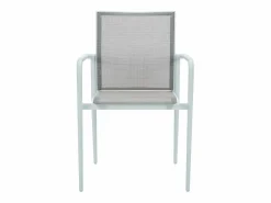 MYLIA Comedor de jardín de aluminio: una mesa extensible + 6 sillas - YOHA de Blanco Online