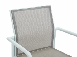 MYLIA Comedor de jardín de aluminio: una mesa extensible + 6 sillas - YOHA de Blanco Online