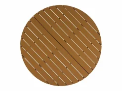 Comedor de jardín de aluminio: mesa redonda D.125 cm y 4 sillones - Antracita y natural claro - ZEYVA de^MYLIA New