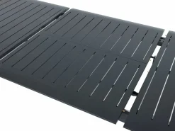 Comedor de jardín de aluminio: una mesa extensible L.205/286,5 cm y 10 sillones apilables - Antracita - MACILA de^MYLIA New