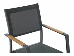 Comedor de jardín de aluminio: una mesa extensible L.205/286,5 cm y 10 sillones apilables - Antracita - MACILA de^MYLIA New