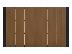 MYLIA Comedores De Jardín|Comedor de jardín de aluminio: una mesa L.150 cm y 4 sillones apilables - Natural claro y antracita - NYROS de