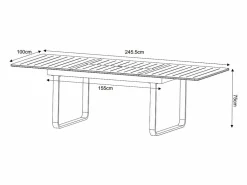 MYLIA Comedores De Jardín|Comedor de jardín de aluminio: mesa extensible de aluminio L.155/246 cm y 8 sillones - Natural claro y blanco - SERUNO de