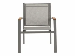 MYLIA Comedor de jardín de aluminio con mesa extensible 180/240 y 8 sillas - NAURU de Topo Discount