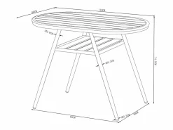 MYLIA Comedor de jardín de aluminio: Una mesa y 2 sillones - - ADEA de Cobrizo Outlet