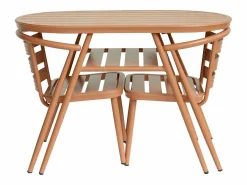 MYLIA Comedor de jardín de aluminio: Una mesa y 2 sillones - - ADEA de Cobrizo Outlet