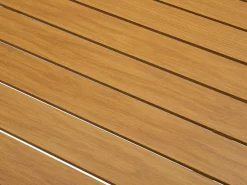 MYLIA Comedor de jardín de aluminio polywood de 140 cm + 4 sillas naturales claras MACILA Blanco Sale