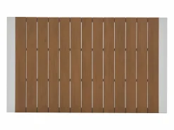 Comedor de jardín de aluminio: una mesa L.150 cm y 6 sillones apilables - Natural claro y blanco - LIOUS de^MYLIA New