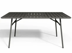Comedor de jardín de metal una mesa L.160 con 2 sillones y 4 sillas^MYLIA