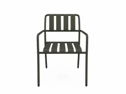 MYLIA Comedores De Jardín|Comedor de jardín de metal: 1 mesa de 160 cm y 6 sillas - - BIRMOS