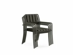 MYLIA Comedores De Jardín|Comedor de jardín de metal: 1 mesa de 160 cm y 6 sillas - - BIRMOS