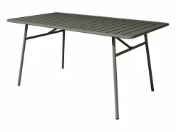 MYLIA Comedores De Jardín|Comedor de jardín de metal: 1 mesa de 160 cm y 6 sillas - - BIRMOS