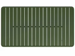 MYLIA Comedores De Jardín|Comedor de jardín de metal: Mesa An. 160 cm y 4 sillas apilables Verde