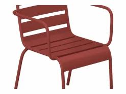 MYLIA Comedores De Jardín|Comedor de jardín de metal: 1 mesa y 4 sillones apilables MIRMANDE