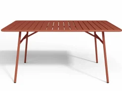 Comedor de jardín de metal una mesa L.160 con 2 sillones y 4 sillas^MYLIA Clearance