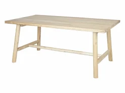 MYLIA Comedores De Jardín|Comedor de jardín de teca: mesa L.180 cm y 6 sillas - Natural claro - TULUM de