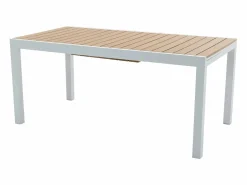 MYLIA Comedores De Jardín|Comedor de jardín extensible aluminio poliwood L.170 / 230 cm y 6 sillas Gris MACILA
