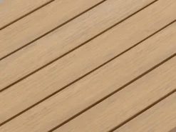 MYLIA Comedor de jardín extensible aluminio poliwood L.170 / 230 cm y 8 sillas Gris MACILA Blanco Hot