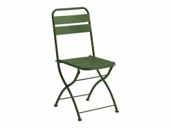 Comedor de jardín plegable de metal: Una mesa L.110 cm + 4 sillas - Verde caqui - MIRMANDE de^MYLIA Best