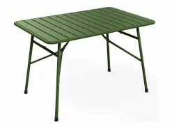 Comedor de jardín plegable de metal: Una mesa L.110 cm + 4 sillas - Verde caqui - MIRMANDE de^MYLIA Best