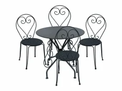 Comedor jardin estilo hierro forjado antracita - GUERMANTES^MYLIA Online