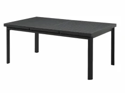 MYLIA Comedor jardín mesa extensible 180/240 y 8 sillones - NAURU Gris antracita Best