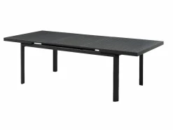 MYLIA Comedor jardín mesa extensible 180/240 y 8 sillones - NAURU Gris antracita Best