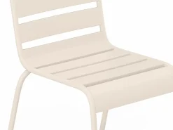 Comedor jardín metal - una mesa de 160 cm y 4 sillas apilables color - MIRMANDE^MYLIA