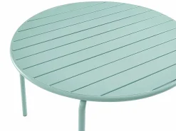 MYLIA Comedor jardín metal mesa+4sillas apilables Verde - MIRMANDE Verde almendra Best