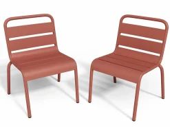 MYLIA Comedor jardín para niños de metal - - POPAYAN Terracota Discount
