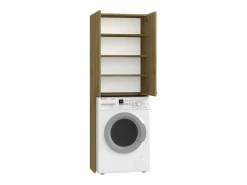 TOPESHOP Mueble Para Lavadora|COMO - Mueble para lavadora de estilo moderno - 183x64x30 - 2 puertas+4 baldas