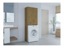 TOPESHOP Mueble Para Lavadora|COMO - Mueble para lavadora de estilo moderno - 183x64x30 - 2 puertas+4 baldas