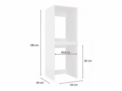 TOPESHOP COMO - Mueble para lavadora y secadora - Mueble ahorraespacio - Blanco New